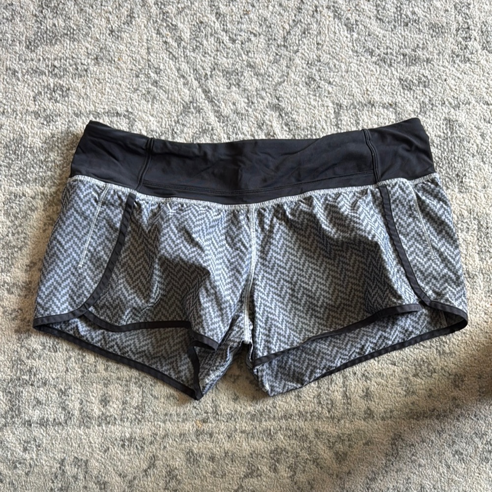 Lululemon Athletica Black and Gray Athletic Shorts